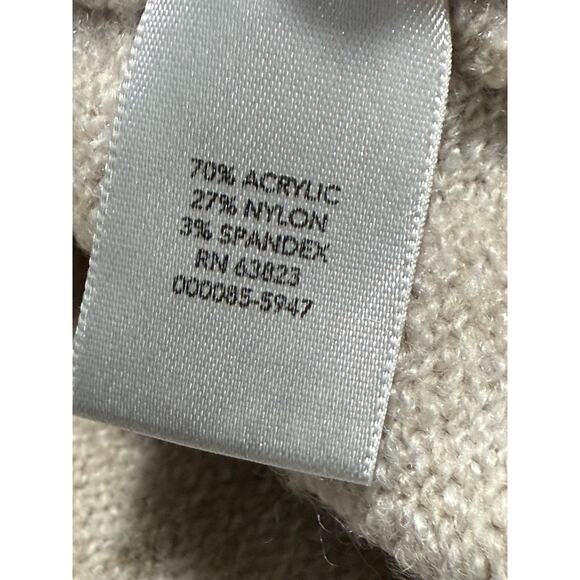 CJ Banks Sweater Fair Isle Knit Crew Neck Pullover Womens Plus Size 3X Oatmeal - Picture 7 of 8